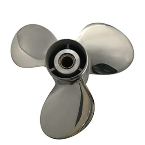 CAPTAIN Stainless Steel Propeller Fit Mercury Mercruiser 25-70HP Outboard Motor, 10.6x12 Pitch 13 Teech Boat Prop, RH Boat Engine Parts