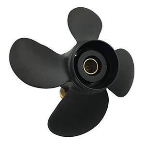 Captain 4 Blade Aluminum Outboard Propeller Fit Mercury Engines 25-70HP 13 Tooth Spline RH