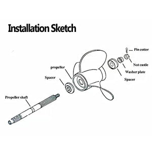 CAPTAIN Hardware Flo-Torq II Hub Kit Fit Mercury140-300 HP Outboard Engine Propeller Mercruiser Verado Alpha Bravo One Drives