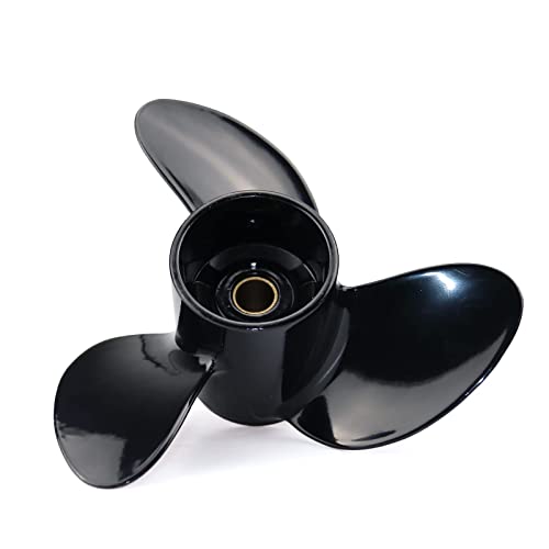 CAPTAIN Outboard Propeller fit Mercury TOHATSU 4-6HP, 12 Spline Tooth Board Prop, OEM RH Aluminum Propellers for MFS4 MFS5 LPG MFS5 MFS6 4 Stroke, M4C M5B 2 Stroke Engines