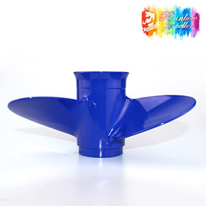 CAPTAIN Outboard Propeller Replace for Mercury TOHATSU 8-9.9 HP, Aluminum OEM Boat Prop fit MFS NFS 8,9.8, 9.9 HP (Reflex Blue)