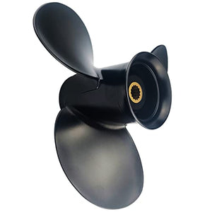 CAPTAIN Outboard Propeller fit MERCURY TOHATSU 9.9-20 HP, 14 Spline Tooth Board Prop,OEM RH Aluminum Propellers for 9.9HP 12HP 15HP 18HP 20HP,MFS,MSFMFS, 9.9 HP Bigfoot