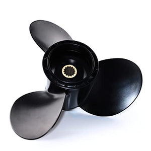 CAPTAIN Outboard Propeller fit Johnson,Evinrude,BRP,E-Tec 15-35 HP Engines, 14 Spline Tooth Board Prop, OEM RH Aluminum Propellers for 15 20 25 30 35 HP Outboard