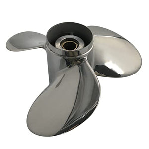 CAPTAIN Stainless Steel Propeller Fit Mercury Mercruiser 25-70HP Outboard Motor, 10.6x12 Pitch 13 Teech Boat Prop, RH Boat Engine Parts