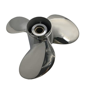 CAPTAIN Stainless Steel Propeller Fit Mercury Mercruiser 25-70HP Outboard Motor, 10.6x12 Pitch 13 Teech Boat Prop, RH Boat Engine Parts