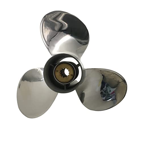 CAPTAIN Stainless Steel Propeller Fit Mercury Mercruiser 25-70HP Outboard Motor, 10.6x12 Pitch 13 Teech Boat Prop, RH Boat Engine Parts