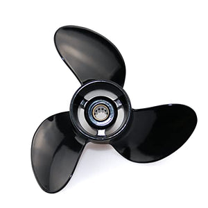 CAPTAIN Outboard Propeller fit Mercury TOHATSU 4-6HP, 12 Spline Tooth Board Prop, OEM RH Aluminum Propellers for MFS4 MFS5 LPG MFS5 MFS6 4 Stroke, M4C M5B 2 Stroke Engines