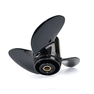 CAPTAIN Outboard Propeller fit Mercury TOHATSU 4-6HP, 12 Spline Tooth Board Prop, OEM RH Aluminum Propellers for MFS4 MFS5 LPG MFS5 MFS6 4 Stroke, M4C M5B 2 Stroke Engines