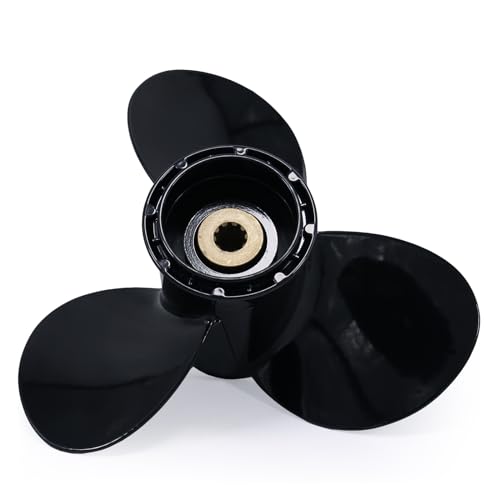 CAPTAIN Premium Aluminum Outboard Propeller - Compatible with Suzuki 8-20HP Engines - 10 Spline Tooth - OEM Grade - 9 1/4x9 - RH Rotation - Part No. 58100-90L50-019