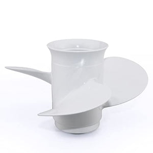 CAPTAIN Outboard Propeller Fit Yamaha 20HP 25HP F25 30HP Boat Engine, 10 Tooth Spline Aluminum Prop, OEM Outboard Parts