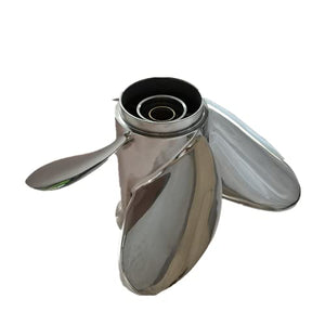 CAPTAIN Propeller fit Mercury Outboard Engine 25hp 28hp 30hp 25hp 30hp 10 Tooth Spline 4 Balde Steel Stainless