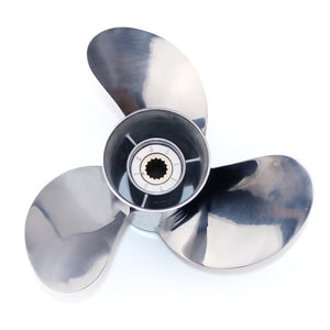 CAPTAIN Boat Propeller fit Yamaha 115p 60 75 90 100 115 130 HP Outboard Engines, Stainless Steel 15 Spline Tooth Prop, RH, OEM