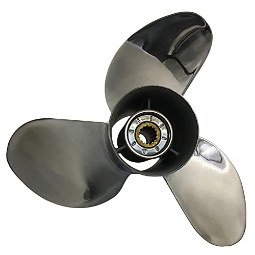 CAPTAIN Propeller fit Suzuki Outboard Engine DF50AV DF60AV DF70A DF80A DF90A DF90 DF100 DF115 DF115A DF140 DF140A 15 Tooth Spline 99105-00100-15P Stainless Steel