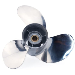 CAPTAIN Boat Propeller fit Yamaha 115p 60 75 90 100 115 130 HP Outboard Engines, Stainless Steel 15 Spline Tooth Prop, RH, OEM