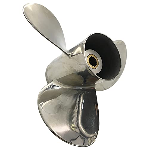 Captain Propeller 9.25x10 Fit Mercury Outboard Engine 9.9ct 9.9hp 15hp 20hp 14 Tooth Spline 48-897752A11 Steel Stainless