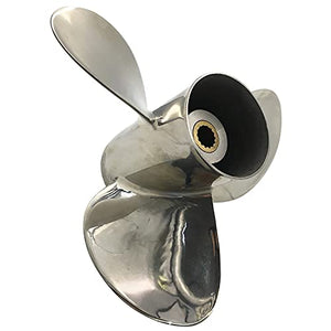 CAPTAIN Propeller Fit Tohatsu Outboard Engine 9.9hp 12hp 15hp 18hp 20hp 3BAB64518-1 14Tooth Spline Stainless Steel