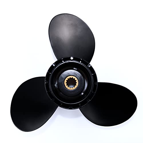 CAPTAIN Outboard Propeller fit Johnson,Evinrude,BRP,E-Tec 15-35 HP Engines, 14 Spline Tooth Board Prop, OEM RH Aluminum Propellers for 15 20 25 30 35 HP Outboard