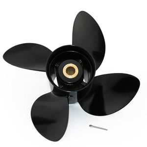 CAPTAIN 14.25 x 19 Pitch 4 Blades Propeller Replace for Volvo Penta Aquamatic SX Drive 3.0L-8.2L (1994 - Present) 19 Spline Tooth, fit OEM 3587522 Aluminum Prop