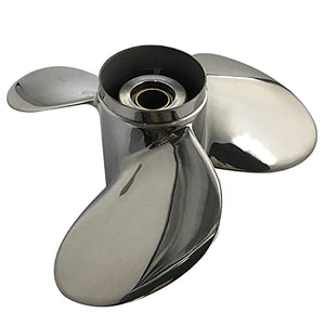 Captain Propeller 10 3/8x14 Fit Mercury Outboard Engine 25hp 30hp 35hp 40hp 45hp 48hp 50hp 55hp 60hp 70hp 75hp 13 Tooth Spline Steel Stainless