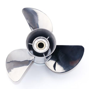 CAPTAIN 13X19 Outboard Propeller for Yamaha 50 60 75 90 100 115 130 HP T50 T60 F70 F75 F80 F90 F100 F115 Outboard Motors, Stainless Steel, RH, OEM