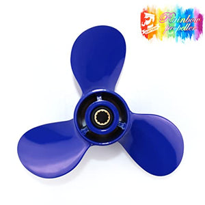 CAPTAIN Outboard Propeller Replace for Mercury TOHATSU 8-9.9 HP, Aluminum OEM Boat Prop fit MFS NFS 8,9.8, 9.9 HP (Reflex Blue)