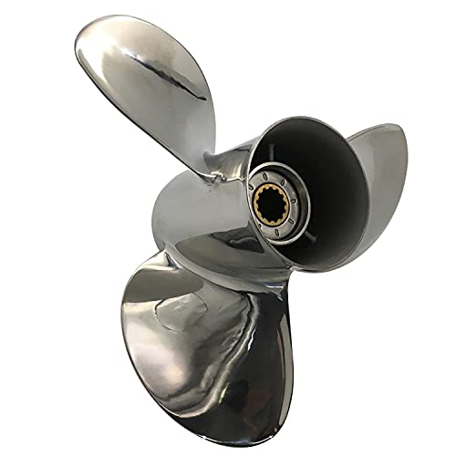 Captain Propeller Fit Tohatsu Outboard Engine 35hp 40hp 50hp 13 Tooth Spline 3T5B64523-1 Stainless Steel