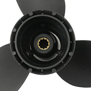 CAPTAIN Aluminum Outboard Propeller Fit Suzuki Engines 25-30HP 10 Tooth Spline RH (10 1/4x15)