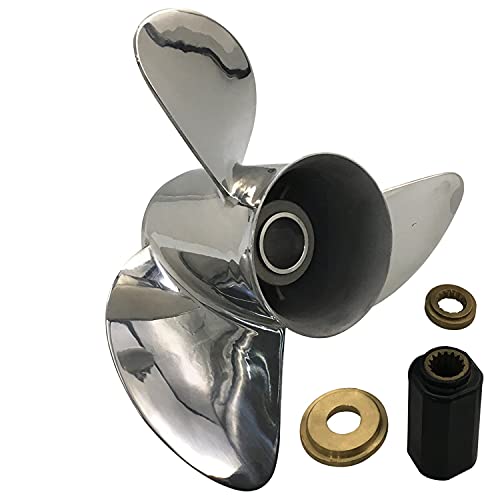 CAPTAIN Propeller fit Suzuki Outboard Engine DT150HP 150S DT175HP DT200HP DT225HP 15 Tooth Spline SS13-3400-017 Stainless Steel