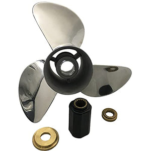 CAPTAIN Propeller fit Suzuki Outboard Engine DT150HP 150S DT175HP DT200HP DT225HP 15 Tooth Spline SS13-3400-017 Stainless Steel