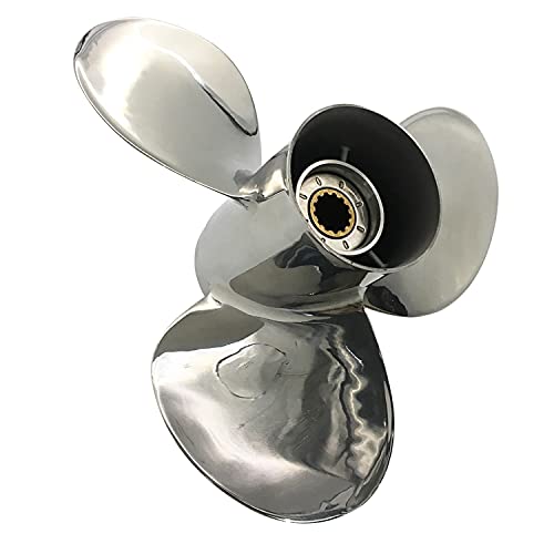 CAPTAIN Propeller 12x13 Fit Yamaha Outboard Engine T25hp F30 40hp 48hp 50hp f40 f50 55hp 60hp f60 13 Tooth Spline Stainless Steel