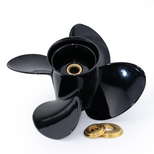 CAPTAIN Boat Propeller fit Johnson Evinrude 40-140 HP Engines, 13 Spline Tooth Outboard Prop, RH, Aluminum, OEM Propellers for 50 60 E-TEC 65 70 75 85 88 90 100 110 112 115 120 125 135 HP