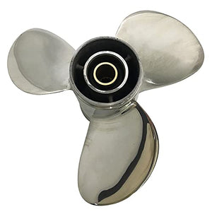 CAPTAIN Propeller fit Mercury Outboard Engine 9.9ct 9.9hp 15hp 20hp 14 Tooth Spline Steel Stainless