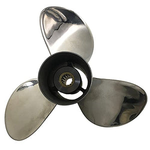 Captain Propeller 9.25x11 Fit Mercury Outboard Engine 9.9ct 9.9hp 15hp 20hp 14 Tooth Spline 48-897754A11 Steel Stainless