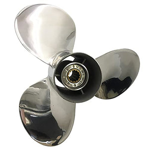 CAPTAIN Propeller 12x13 Fit Yamaha Outboard Engine T25hp F30 40hp 48hp 50hp f40 f50 55hp 60hp f60 13 Tooth Spline Stainless Steel