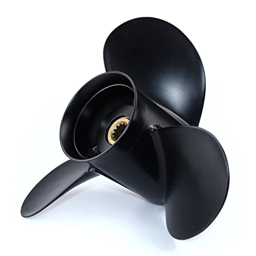 CAPTAIN Boat Propeller fit Johnson Evinrude 40-140 HP Engines, 13 Spline Tooth Outboard Prop, RH, Aluminum, OEM Propellers for 50 60 E-TEC 65 70 75 85 88 90 100 110 112 115 120 125 135 HP