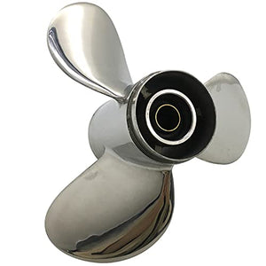 Captain Propeller Fit Tohatsu Outboard Engine 25HP 30HP 10 Tooth Spline 3R0B64525-1 Stainless Steel