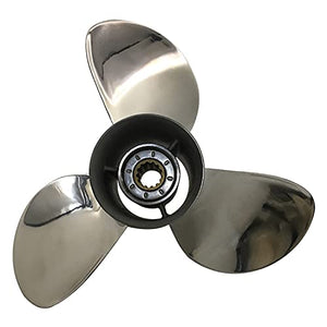 Captain Propeller Fit Tohatsu Outboard Engine 35hp 40hp 50hp 13 Tooth Spline 3T5B64523-1 Stainless Steel