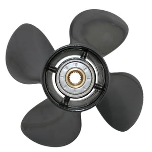 CAPTAIN 14.25 x 19 Pitch 4 Blades Propeller Replace for Volvo Penta Aquamatic SX Drive 3.0L-8.2L (1994 - Present) 19 Spline Tooth, fit OEM 3587522 Aluminum Prop