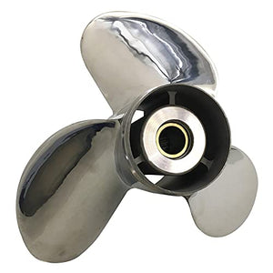 CAPTAIN Propeller fit Suzuki Outboard Engine DF50AV DF60AV DF70A DF80A DF90A DF90 DF100 DF115 DF115A DF140 DF140A 15 Tooth Spline 99105-00100-15P Stainless Steel