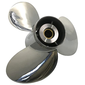 CAPTAIN Steel Stainless Propeller fit Evinrude/Johnson Outboard Engine 90-140hp 15 Tooth Spline RH