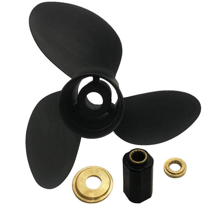 Captain Propeller 12 7/8x21 Fit Tohatsu Outboard Engine 60hp 70hp 75hp 90hp 115hp 120hp 140hp BFT60 BFT75 BFT90 BFW60 15 Tooth Spline 3HKB64545-0