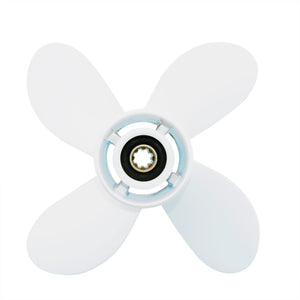 CAPTAIN Propeller Suitable for Yamaha 9.9HP F9.9 15HP F15C F15 F20 4-Stroke Outboard - 4 Blades, 8 Spline Teeth, 9 1/4x10 Pitch - White