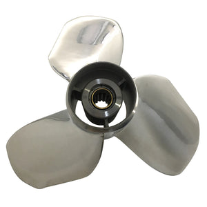 CAPTAIN Propeller 12x13 Fit Suzuki Outboard Engine DT35C DT40 DF40 DF40A DF50 DF50A DT50 DT55 DT60 DF60A DT65 13 Tooth Spline SS12-0000-013 Stainless Steel