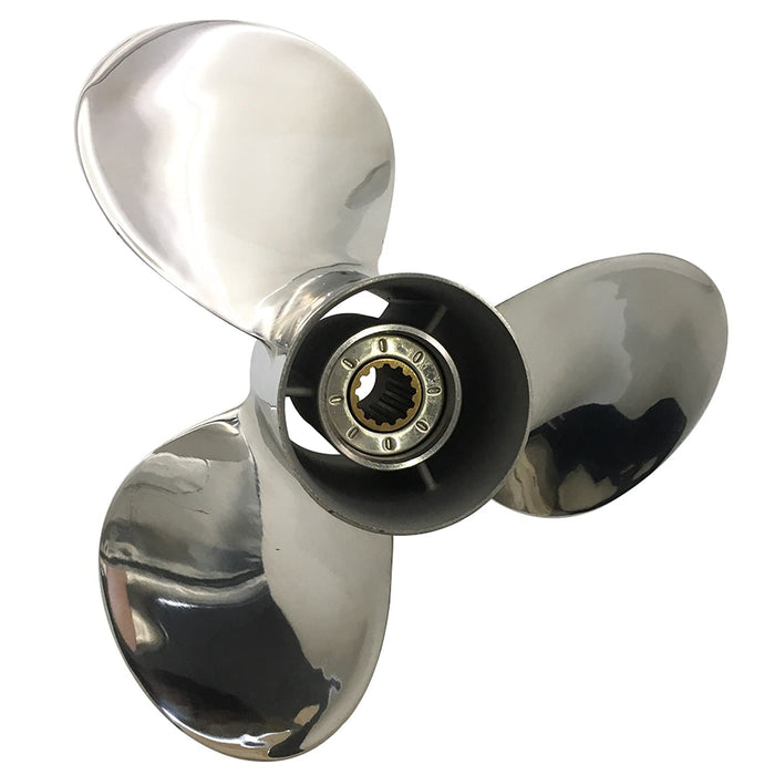 CAPTAIN Propeller 11 3/4x13 Fit Suzuki Outboard Engine DT35C DT40 DF40 DF40A DF50 DF50A DT50 DT55 DT60 DF60A DT65 13 Tooth Spline 990C0-00501-13P Stainless Steel