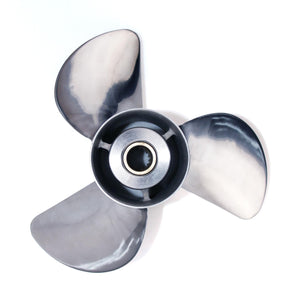 CAPTAIN Stainless Steel 13 1/4X17 Propeller for Mercury Outboard, 13 1/4 Diameter x 17 Pitch, 15 Spline Tooth Boat Motor Prop, RH Propellers for 40 50 70 Force 75 80 90 100 115 125 140 HP