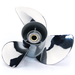 CAPTAIN Propeller 13 1/2x15 Fit Yamaha Outboard Engine t50 60hp t60 70hp f70 75hp f75 80hp f80 85hp 90hp f90 f100 115hp F115 130hp 15 Tooth Spline 6E5-45947-00-EL Stainless Steel