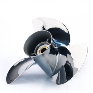 CAPTAIN Propeller 13 1/2x15 Fit Yamaha Outboard Engine t50 60hp t60 70hp f70 75hp f75 80hp f80 85hp 90hp f90 f100 115hp F115 130hp 15 Tooth Spline 6E5-45947-00-EL Stainless Steel