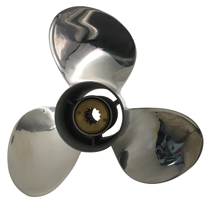 CAPTAIN Propeller 11 1/8x14 Fit Mercury Outboard Engine 25hp 30hp 35hp 40hp 45hp 48hp 50hp 55hp 60hp 70hp 75hp 13 Tooth Spline Steel Stainless