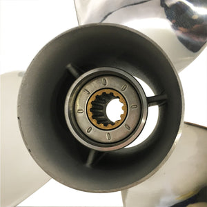 CAPTAIN Propeller 10 3/8x14 Fit Yamaha Outboard Engine T25hp F30 40hp 48hp 50hp f40 f50 55hp 60hp f60 13 Tooth Spline Stainless Steel