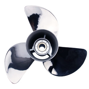 CAPTAIN Propeller 13 1/2x15 Fit Yamaha Outboard Engine t50 60hp t60 70hp f70 75hp f75 80hp f80 85hp 90hp f90 f100 115hp F115 130hp 15 Tooth Spline 6E5-45947-00-EL Stainless Steel